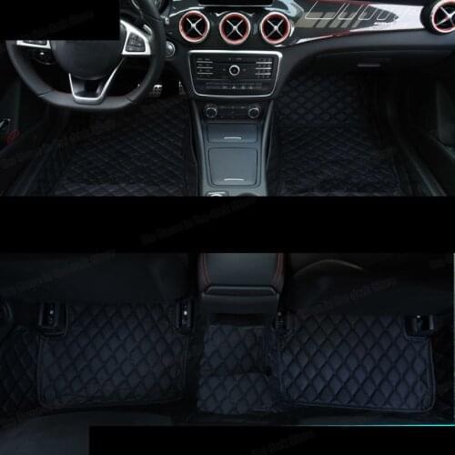 Leather car floor mats for mercedes benz A CLASS A180 A200 A45 AMG 2012 2013 2014 2015 2016 2017 2018 W176 rug carpet auto