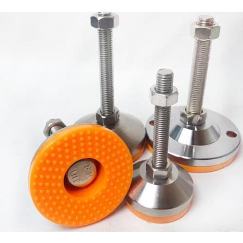 High Quality Furniture support leg M8 / M10 / M12 Adjustable Foot Cups with 40mm / 50mm Diameter rubber non-slip pad Hardware