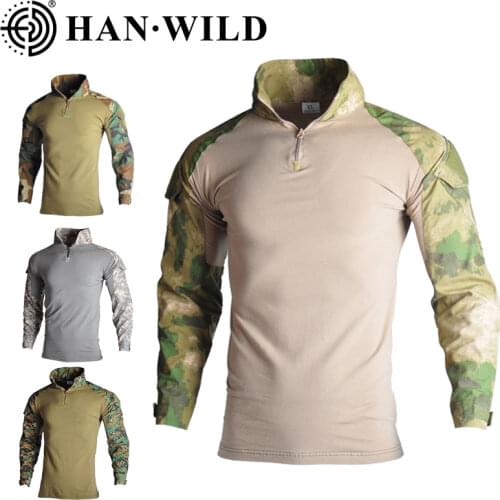 Men Camouflage Tactical T-shirts Summer Army Combat T Shirt Cotton Military Airsoft Paintball Hunting Clothing Men Fishing Shirt