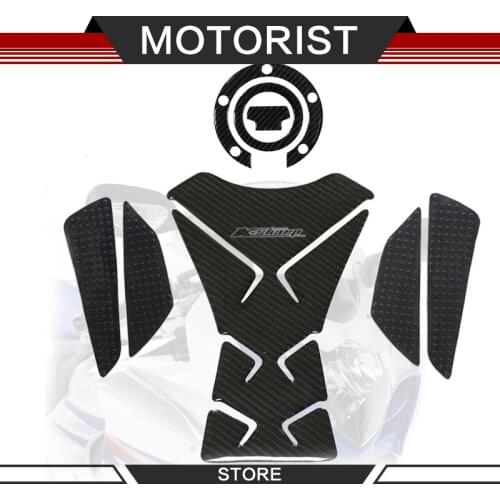 A set of 3D Carbon Fiber Motorcycle Sticker Gas Fuel Oil Tank Pad Protector Decal For YAMAHA TZM150 TZR150 TDM850 FZ400