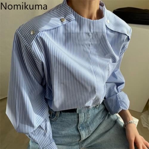 Блузки на пуговицах Nomikuma China At AliExpress