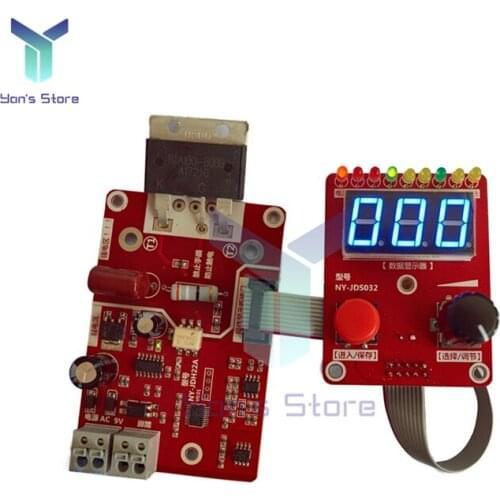 NY-D02 40A 100A Double Pulse Spot Welding Machine Encoder Time LED Digit Module Control Panel Plate Adjustable Current Controlle