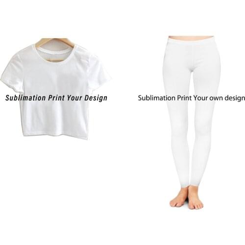 Wholesale Price Summer Women Custom Made Sublimation Print Milk Silk Two Pieces Crop T-Shirt Sets