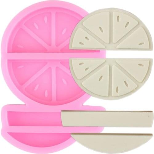 Lemon Shape Straw Topper Silicone Mold Candy Chocolate Fondant Cake Decorating DIY Craft Jewelry Keychain Epoxy Resin Moulds