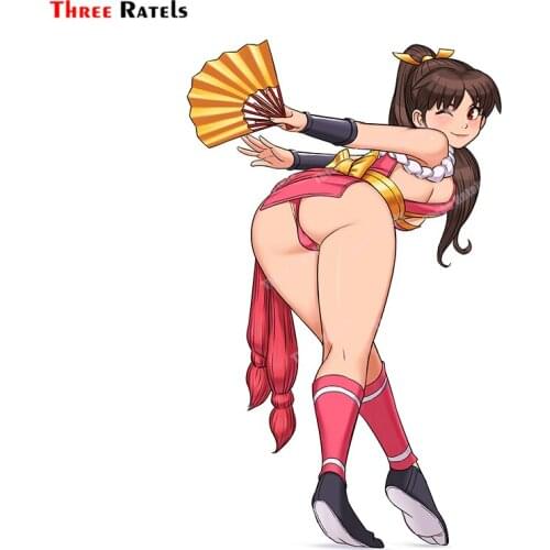 Three Ratels A297 The Anime Dancing Girl Shiranui Mai Fighter Stickers For Car Body Vinyl Auto Waterproof Personality Sticker