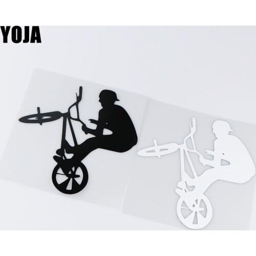 YOJA 15X16.3CM Bike Rider Sport Fun Car Sticker Cartoon Decal ZT4-0224