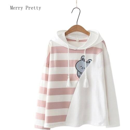 2021 Summer Women Cartoon Embroidery Pullover Hoodies Casual Long Sleeve Cotton Hoodes Sweatshirt Jumper Tops Outwear Sudadera