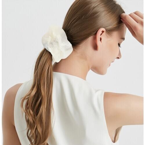 2020Summer Mesh Chiffon Colorful Scrunchie Women Elastic Hair Rubber Bands Accessories Tie Hair Ring Rope Holder Headwear H022