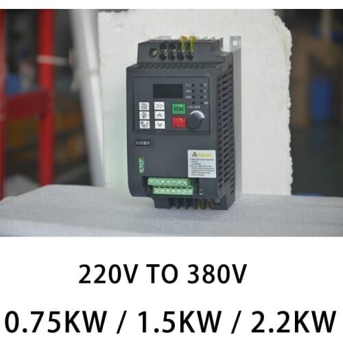 1.5KW 220V single phase input frequency inverter 3.7A, 380v 3 phase output Frequency Converter Adjustable Speed Drive