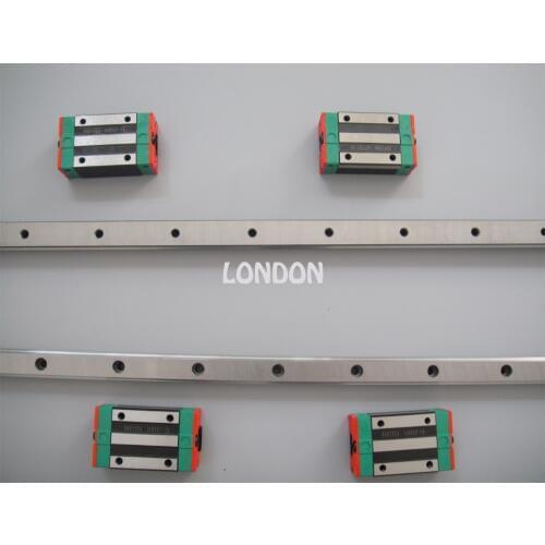 2pcs Taiwan HIWIN rail HGR25 - 400mm Linear guide + 4pcs HGH25CA
