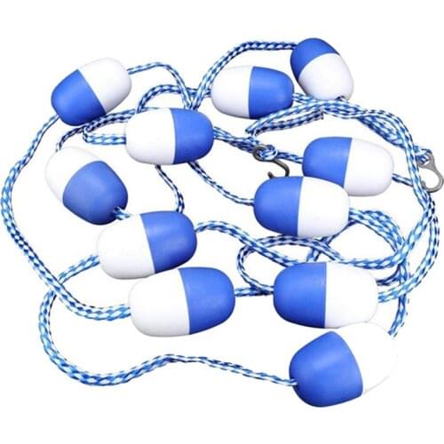 5m Swimming Pool Safety Divider Rope Floating Rope Lane Line (11 Balls) for Waterway Shoal Buoy Line Swim Pool Equipment