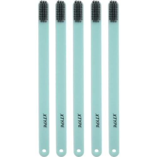 5 Pieces Bamboo Wood Toothbrush Soft Bristle Women Men Wooden Tooth Brush