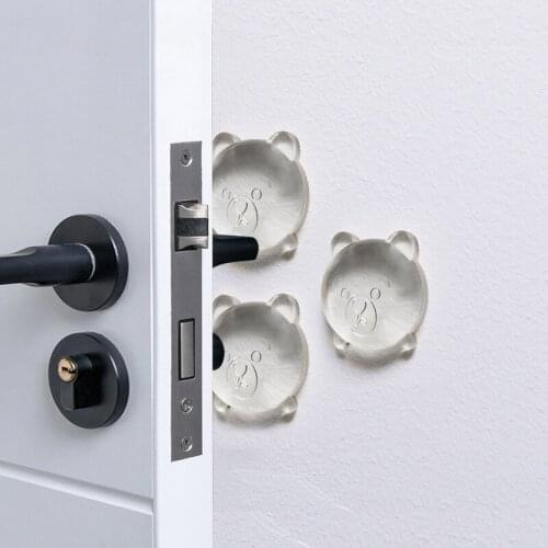 6pcs Wall protector, door handle, bumper, protective plug, non-slip stickers, self-adhesive round bumper, door stop, muffler