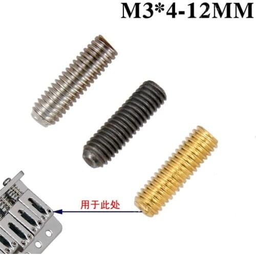 60 Pcs M3 Electric Bass Guitar Bridge Saddles Hexagon Screws for Tremolo Bridge or Electric Bass Bridge guitar parts