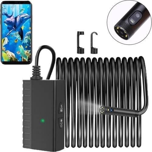 Wifi Dual Lens Car Endoscope Camera Industrial Endoscopic Chamber 1080P Boroscope Flexible Camera for Type c Android Iphone