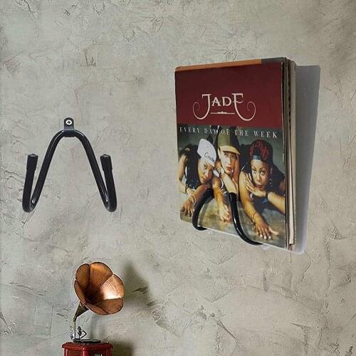 AUXPhome Vinyl Record Storage Crate, LP Album Holder, Holds Over Many Records, Wall Mounted Stand, Office Wall Mount Organizer