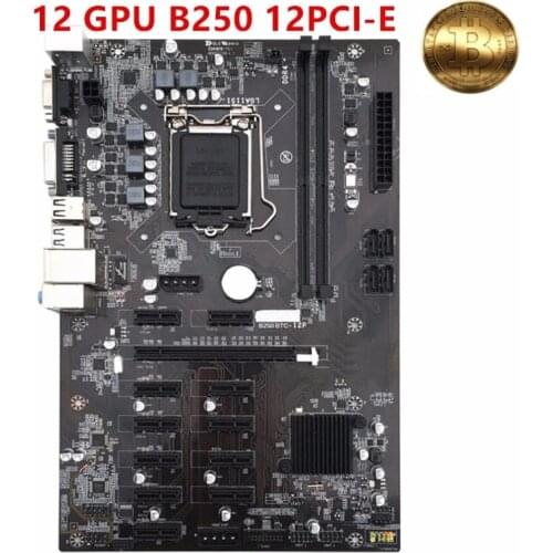 B250 BTC MINING EXPERT 12 PCIE H110 B350 6GPU 8GPU mining rig BTC ETH 12GPU 12pci-e Mining Motherboard LGA1151 USB3.0 SATA3 DDR4