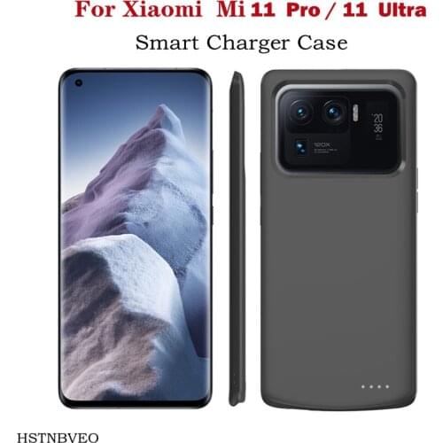 HSTNBVEO Battery Charger Case for Xiaomi Mi 11 Ultra Battery Case Portable Power Bank Smart Charging Cover For Xiaomi Mi 11 Pro