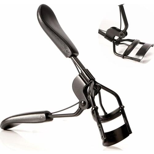 Black Protable Eyelash Curler No Hurt Long-lasting Curling Eyelashes Curler Tweezer Curved Handle Women Eye Beauty Cosmetic Tool