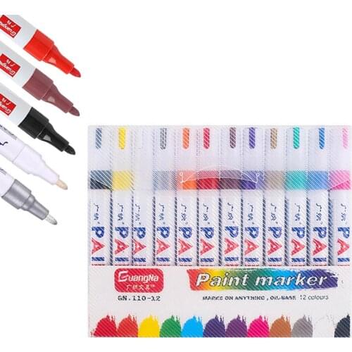 Color Waterproof Paint Pen Car Bicycle Tire Tread Permanent Paint Marker Pen Auto Rubber Graffiti Oily Touch Scratch Wet Wax HOT
