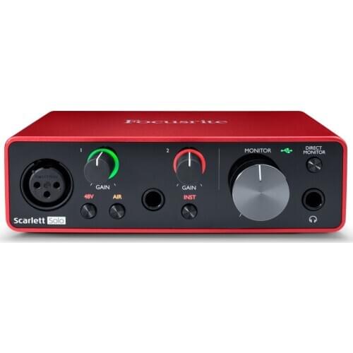 Focusrite Scarlett solo 3rd USB Studio Recording Audio Interface for/with sample Sound Card