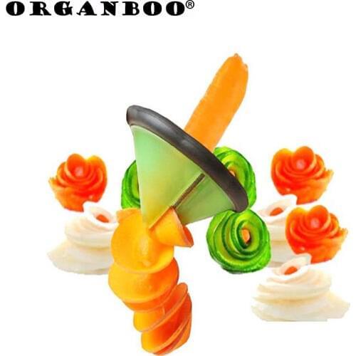 ORGANBOO 1PC Kitchen Gadgets Fruit Vegetable Roller Carving Tool Fruit Slicer Cut Cucumber Radish Vegetable Slicer