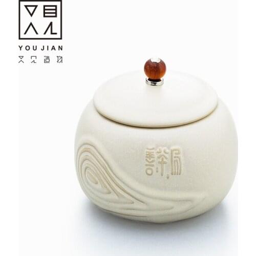 Ceramic tea jar candy coffee storage spice container dried fruit storage jar sealed bottle
