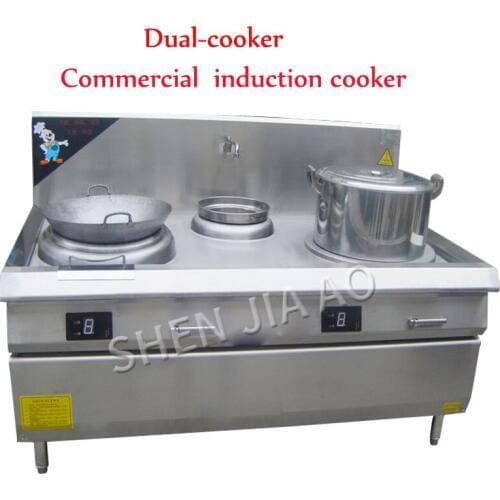 Commercial Electromagnetic Frying Stove 15kw High-power Flat Concave Hotel restaurant kitchen induction cooker Dual-cooker 380v