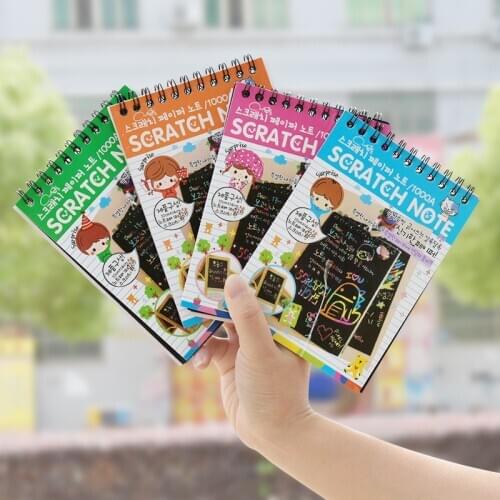 Korean version of creative hand-painted scratch-painted scratch-painted paper color manual DIY production birthday gifts