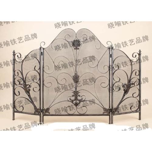 Wrought iron mantel Thirty percent screen guardrail fireplace screen 1121