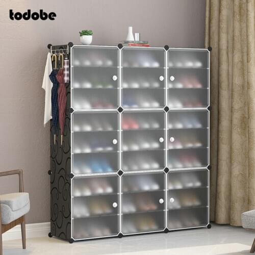 Multi-Cube Plastic Shoe Cabinet Saving Space Stand Holder Organizer Removable Storage Shoes Boots DIY Shoe Rack Keep Room Neat
