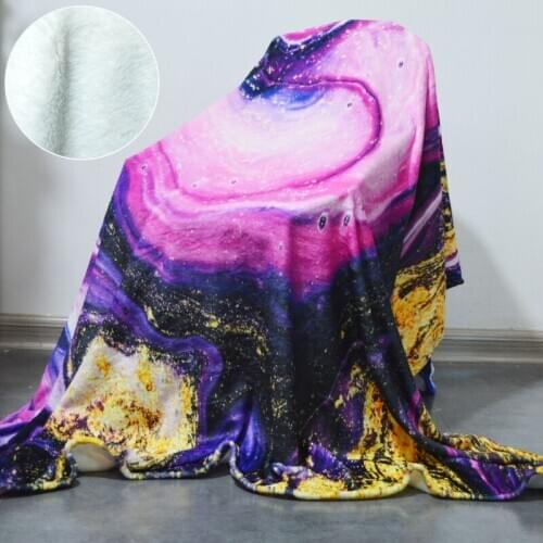 Fashion Printing Rectangle Cover Blanket Single-tier Flannel Home Office Nap Blanket Soft Warm Home Travel Blanket Kids Adult