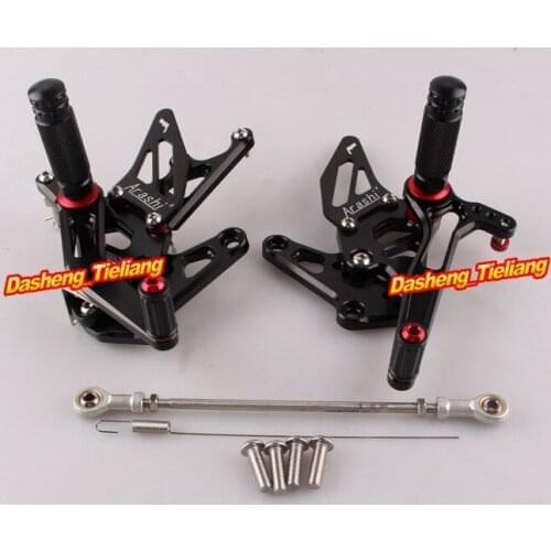 Motor bike CNC Aluminum Adjustment Rider Rearset Foot Pegs For Suzuki Hayabusa GSX1300R 1999-2007 Black