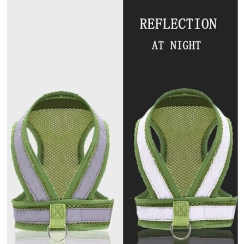 New Cat Dog Adjustable Harness Leash Set Breathable Mesh Reflective Anti-strike Vest Chest Strap Traction Walking Lead Leash Kit