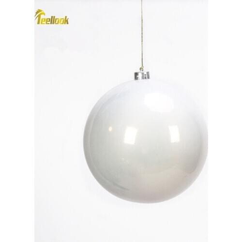 Teellook 6-30cm New Bright White Christmas Ball Christmas Hotel Shopping Mall Decoration
