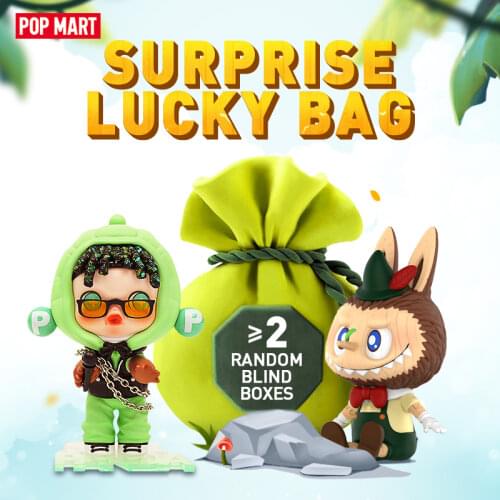 POP MART Summer Sale 3-6 PCS Lottery Lucky Box With Big Surprise Blind Box Doll Binary Action Figure Birthday Gift Kid Toy