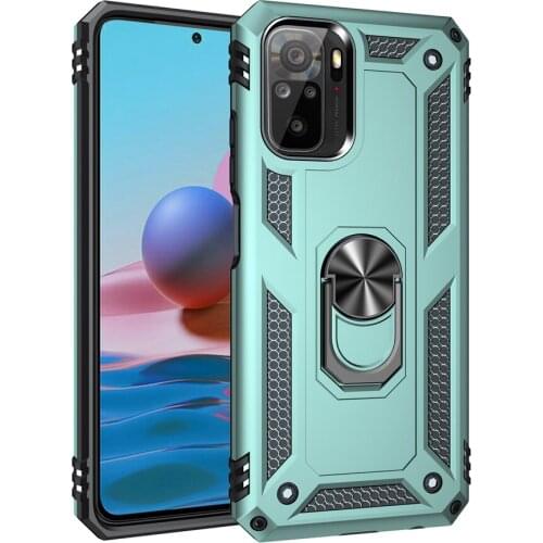 Rugged TPU Bumper Ring Stand Fundas PC Cover for Xiaomi Poco M3 Pro M3pro Redmi Note 10 10S Note10s 5G 4G Case Coque Shockproof