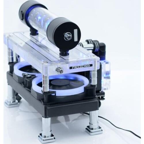 Distro Plate Laptop Desktop AIO Water Cooling Radiator,Waterway Board Reservoir T virus Pump Fan All In One Heatsink Copper