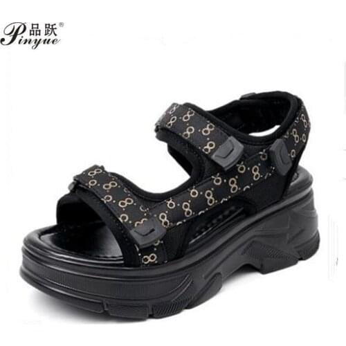 Platform Sandals For Woman Summer Shoes Casual Hook Loop High Heels Female Beach Shoes 2020 Summer Women Platform Sandals