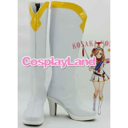 Customize Boots Love Live ! Kousaka Honoka White Cosplay Boots Cosplay Costume Anime Party Shoes