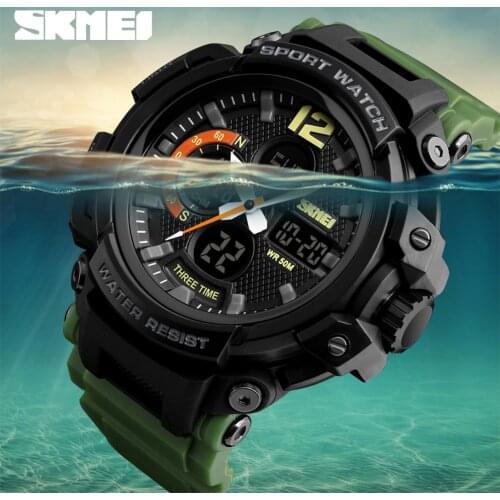 SKMEI 1343 Men Watch Waterproof Digital Fashion Watches Outdoor Sport Wristwatches Erkek Saat Fashion Clock Relogio Masculino