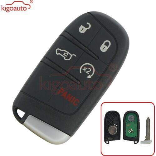 Kigoauto 68143505AC 68143505AB M3N-40821302 smart key 433Mhz 4 button with panic for Jeep Grand Cherokee 2014 2015