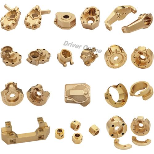 TRX4 TRX6 Heavy Duty Brass Counter Weight Set Portal Drive Axle Housing Bumper Mount for 1/10 RC Cwawler Upgrade Parts