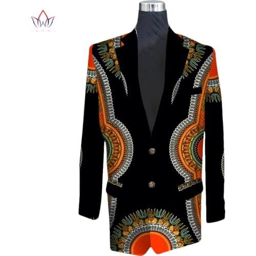 Traditional African Elegant Fashion Mens Slim Fit Cotton Blazer Suit Coat Men African Print Dashiki for Men Clothing WYN180