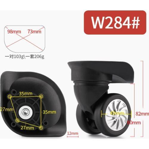 Luggage universal wheel accessories wheel trolley luggage wheel caster aircraft wheel mute maintenance 22/24 inch replacement