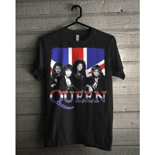 Queen Rock Band - England Unisex High Grade T-shirt Freddie Mercury Brian May 722703563407