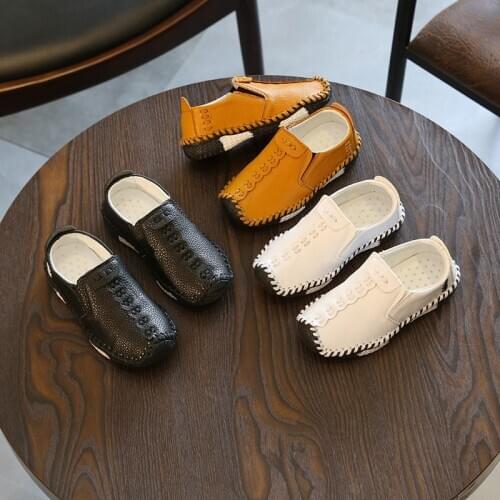 3-8 years Spring sneakers shoes for toddler boys girls casual shoes fashion stitch PU leather Soft-soled non-slip sport shoes