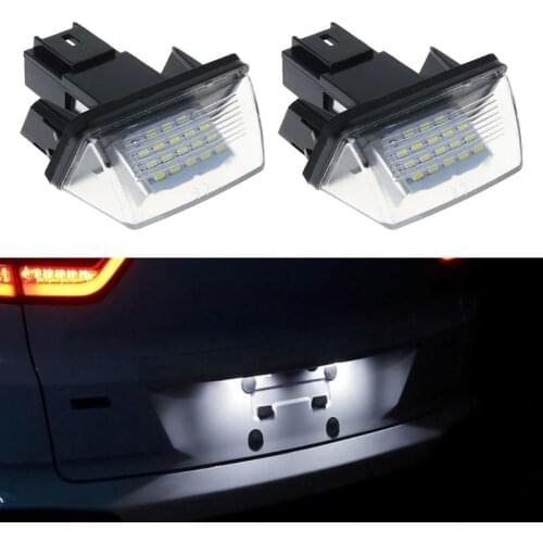 1 Pair 18 LED License Number Plate Lights Lamp For Peugeot 206 207 307 308 406 Citroen C3/C4/C5/C6 T3ED