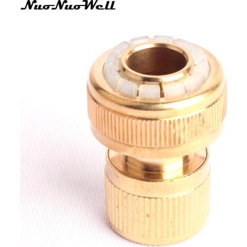1pcs NuoNuoWell 16mm-3/4"(DN20)Brass Quick Connector Tap for Garden Micro Irrigation Watering Hose Pipe Fitting Adapter Coupling