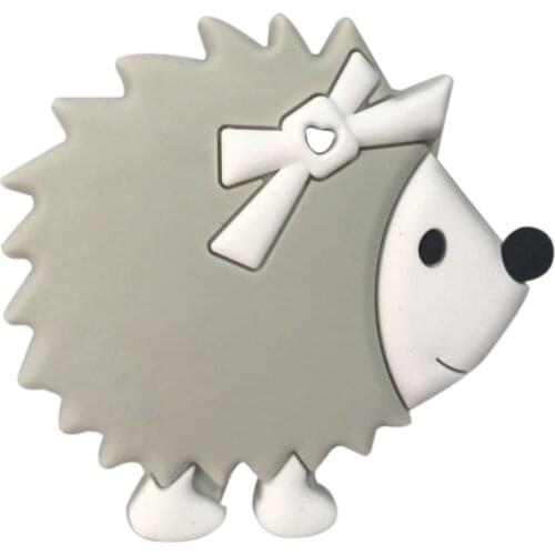 1pc Silicone Teether Hedgehog Silicone Bracelet Necklace Pendant BPA Free Baby Teething Nursing Toy Pacifier Chain Gift
